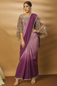 Pre-Draped Saree Gown By Varun Bahl