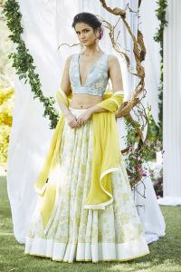 Chanderi Lehenga Set By Varun Bahl