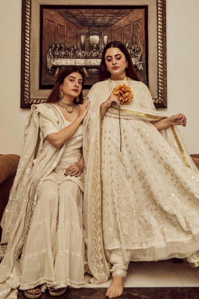 Trishala Sikka and Shereen Sikka in Sukriti & Aakriti LFW