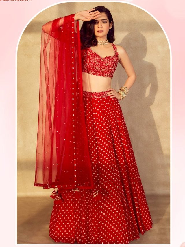 Aza Fashions Red Bridal Lehenga