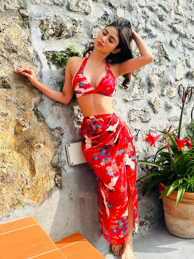 Mouni Roy Vacationing in Sarong Skirt