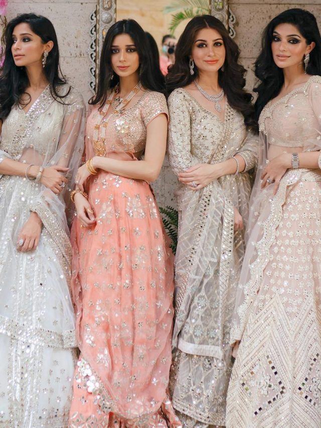 Mirror Embellished Lehengas for Women
