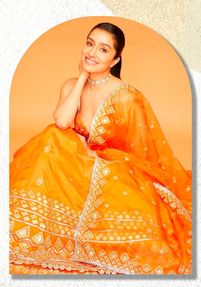Shraddha Kapoor Orange Lehenga Set