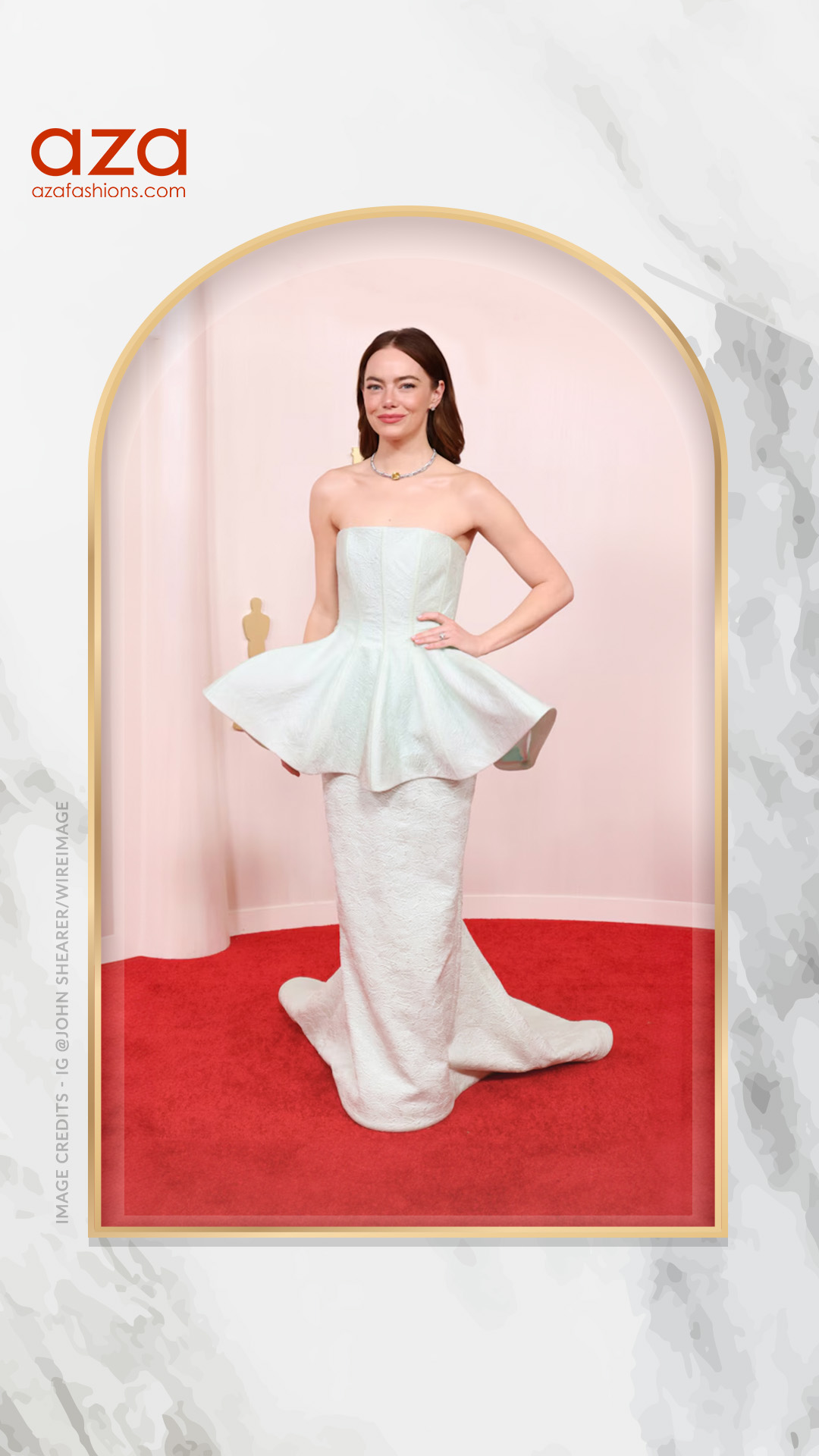 emma stone peplum dress Emma Stone Revived the Peplum Trend at the 2024 Oscars
