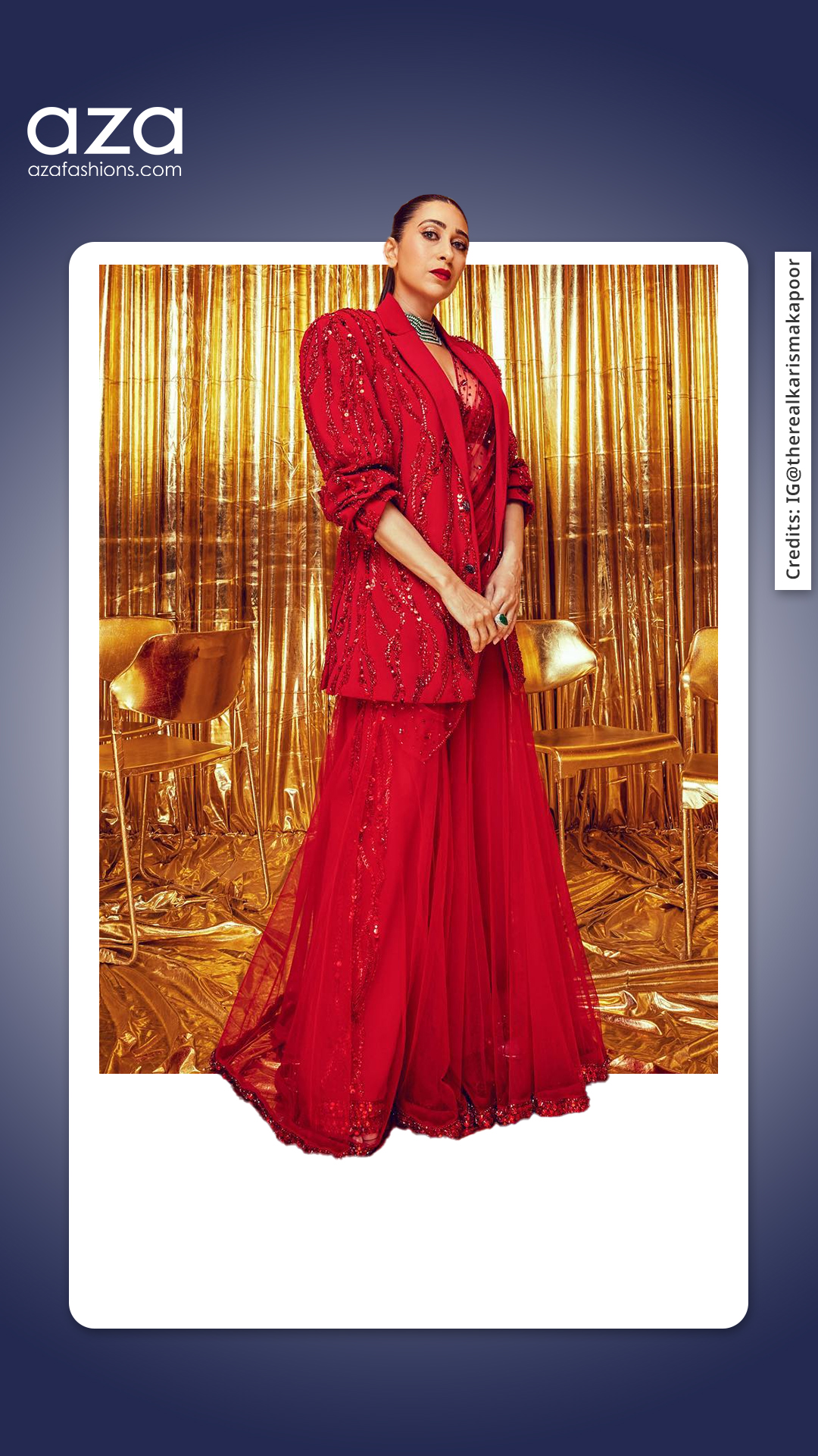 open lace back dress Karisma Kapoor in our Red Jacket and Sharara Set  Manish Malhotra