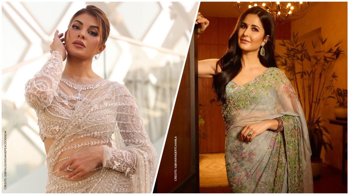 Luxury Sheer Saree Styles ft Bollywood divas