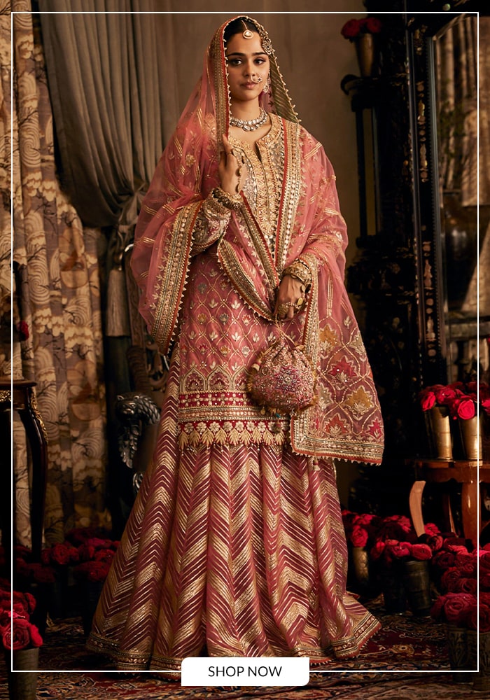 pink kurta sharara Rimple and Harpreet