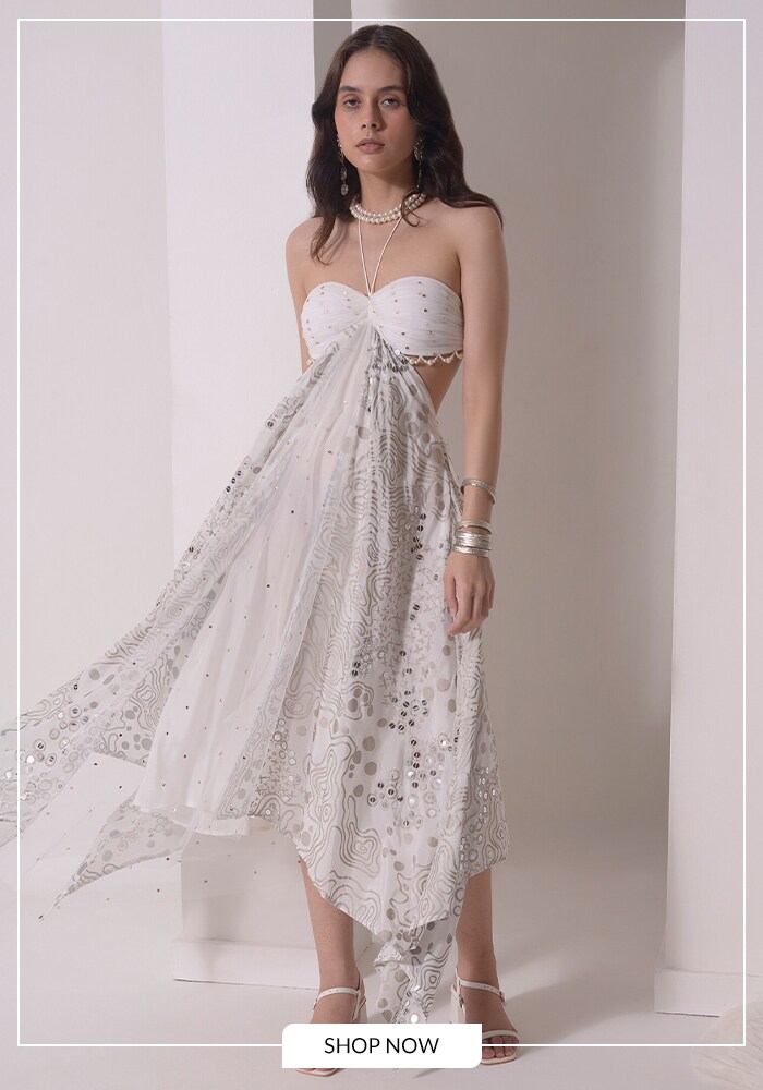 White asymmetrical dress