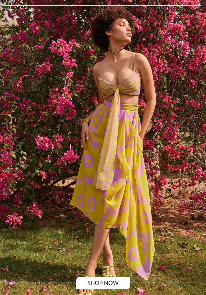 Bustier top and skirt set