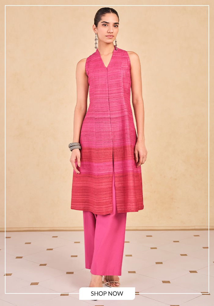 Pink kurta from sustainable designers
