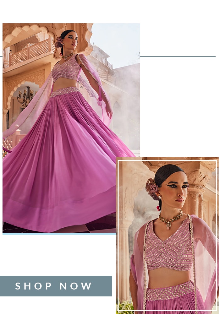 Anu Pellakuru Raagmayi Candy Pink lehenga set