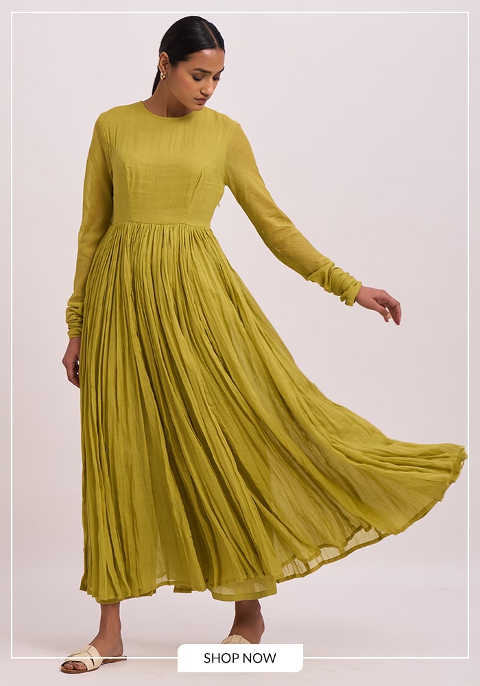 Green kurta from sustainable designers
