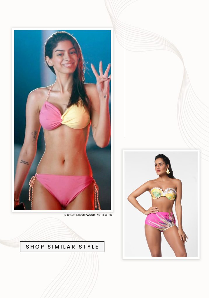 Khushi kapoor in dual toned bikini set