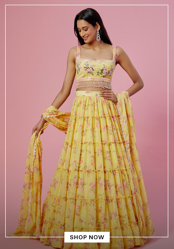 Light Yellow Lehenga for Pre-Wedding Festivities