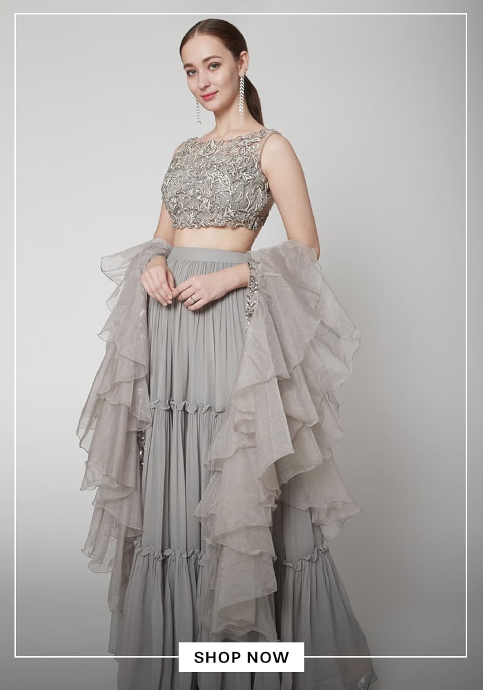 Tiered Lehenga for Pre-Wedding Festivities