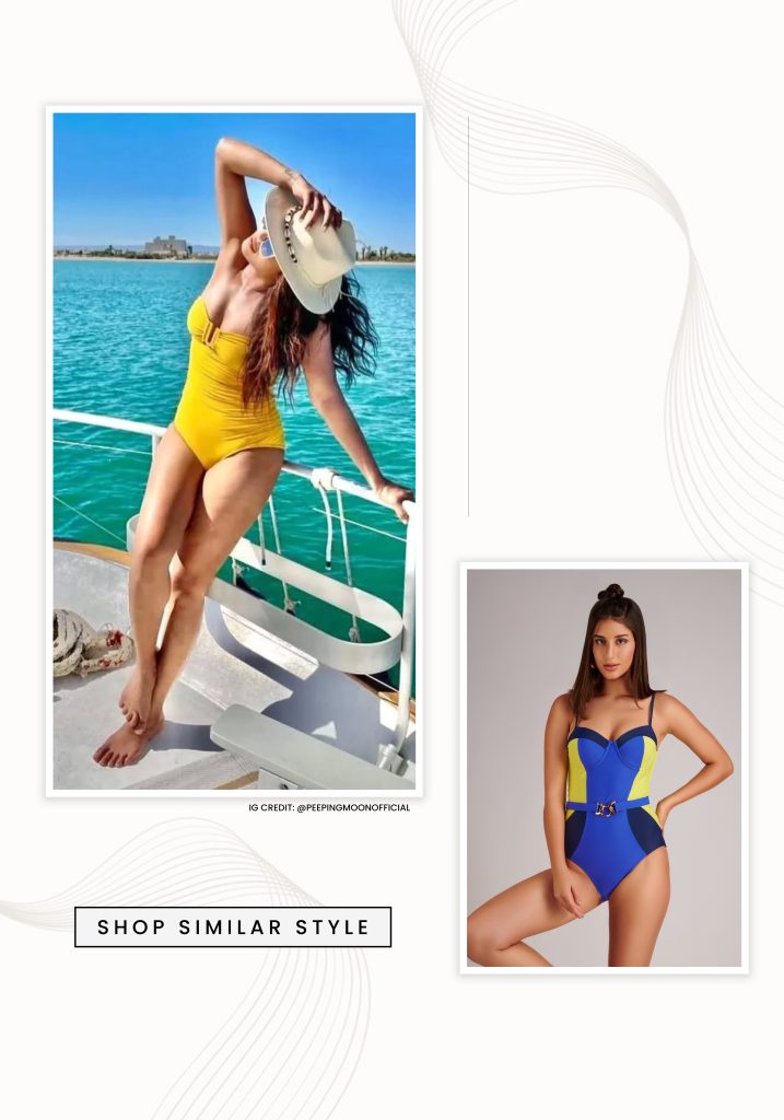 Priyanka Chopra in sweetheart neckline monokini