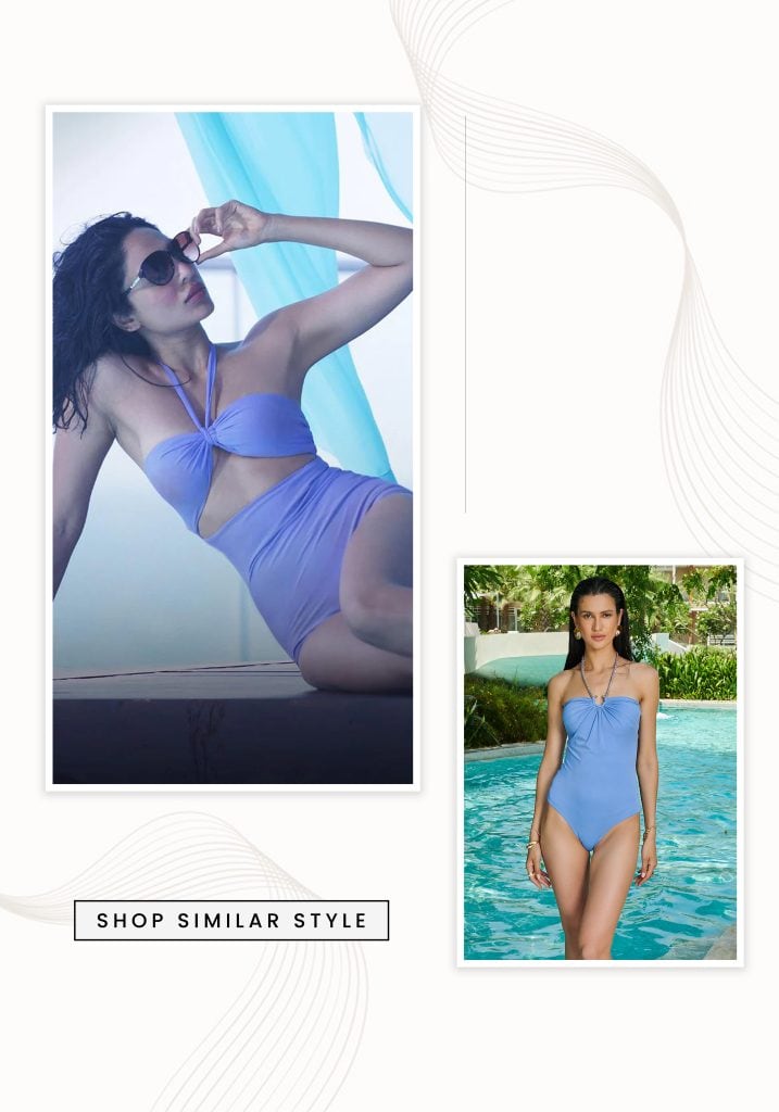 Sobhita Dhulipala in gathered swimswuit