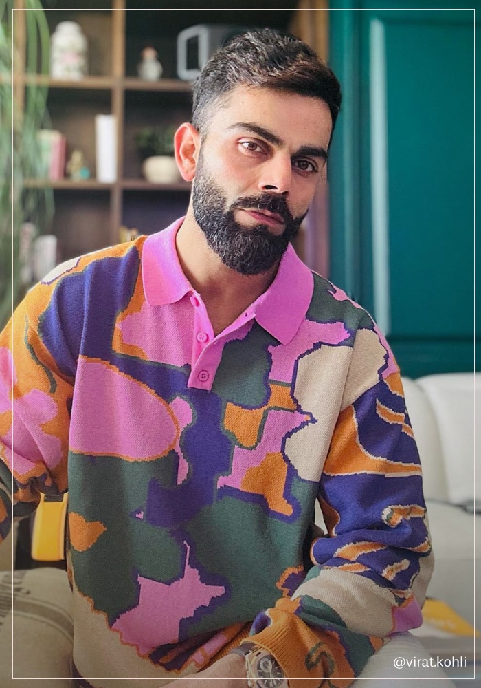 Virat kohli in abstract sweatshirt