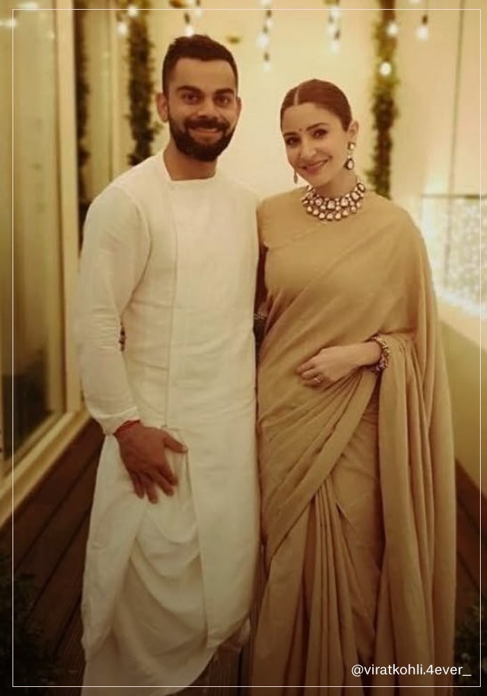 Virat wearing white kurta pyjama
