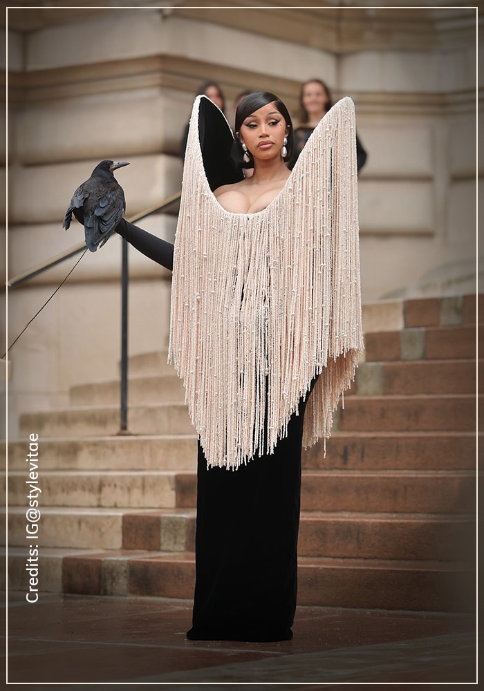 Cardi B in Schiaparelli dress