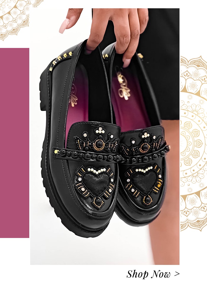 Embellished loafers
