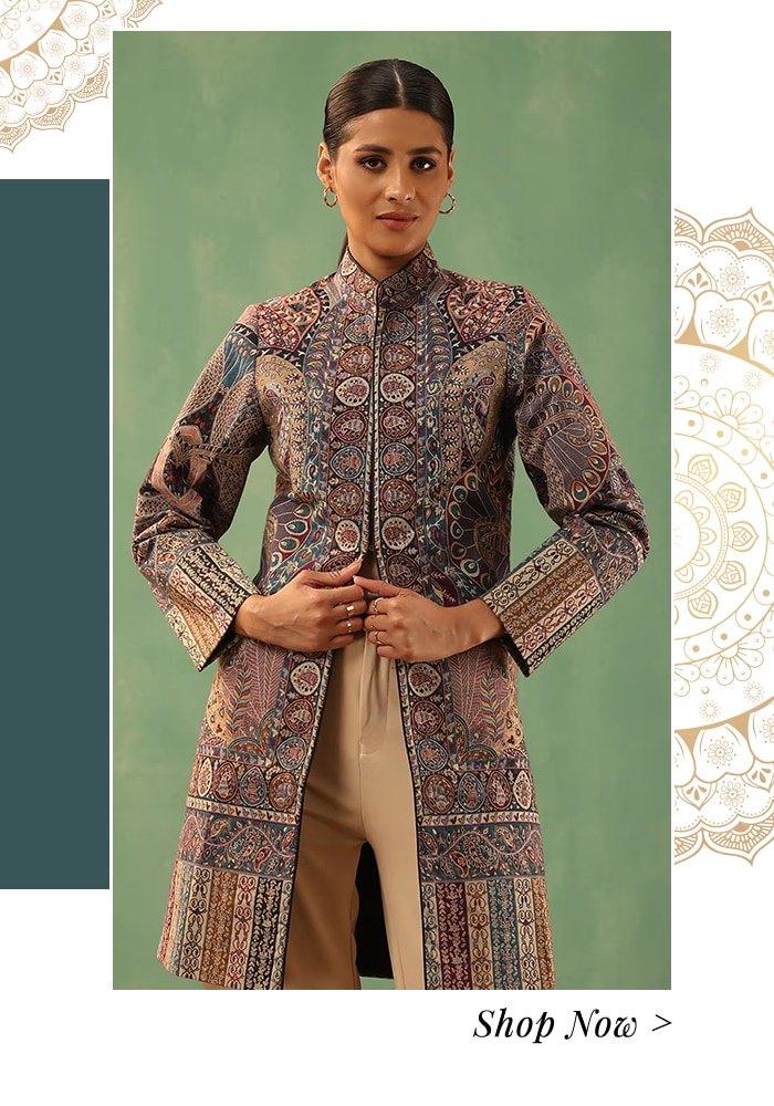 Embroidered jacket for layering