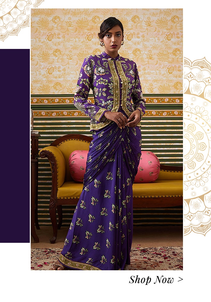 Jacket with draped skirt