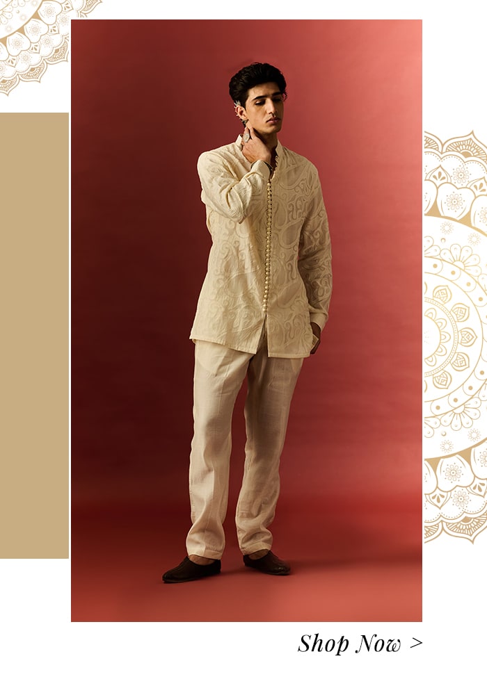 Gold kurta and pant set