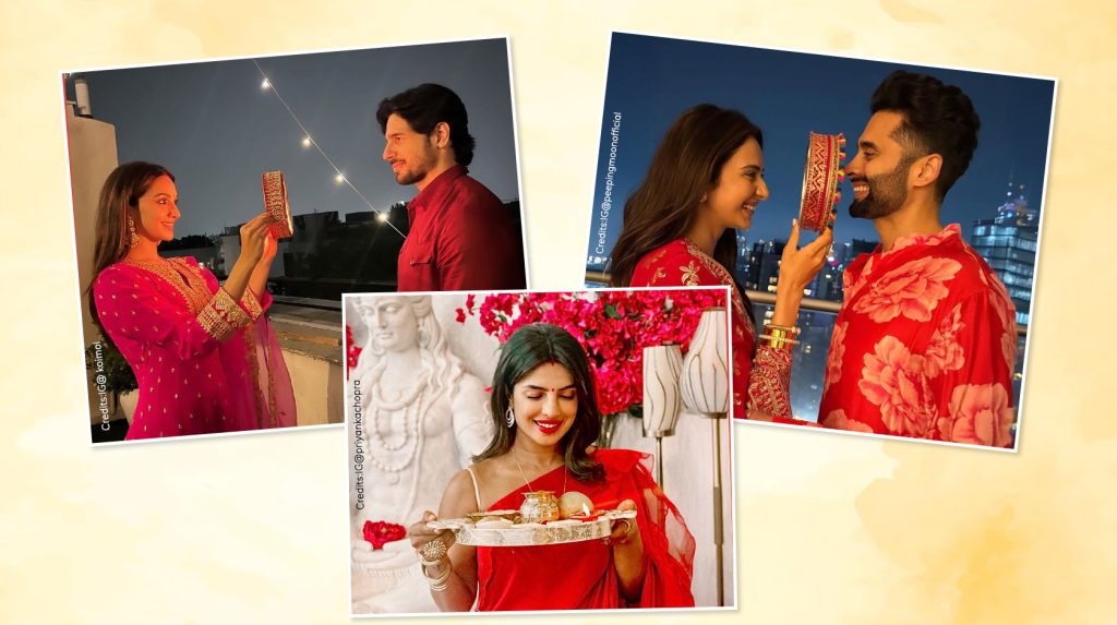 Bollywood Celebrities doing karwa chauth