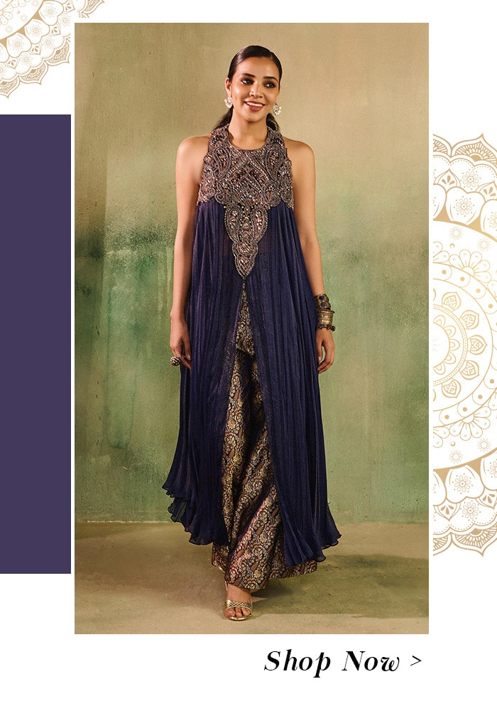 Cotton Mughal-style kurta set