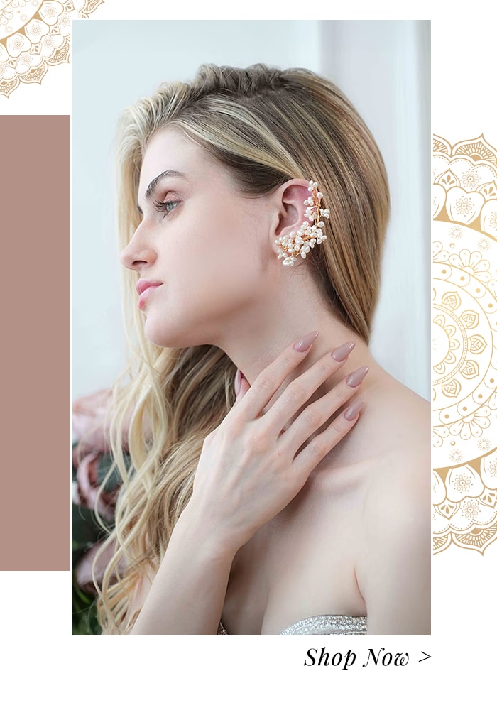 Pearl embellished earrings