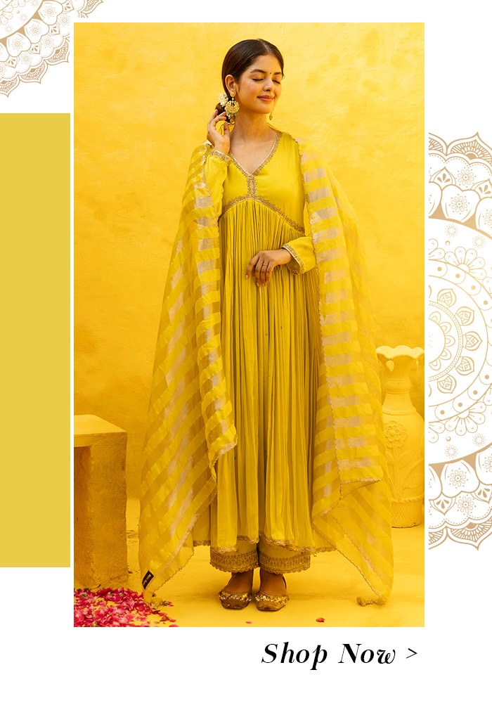 Zardozi embroidered silk anarkali