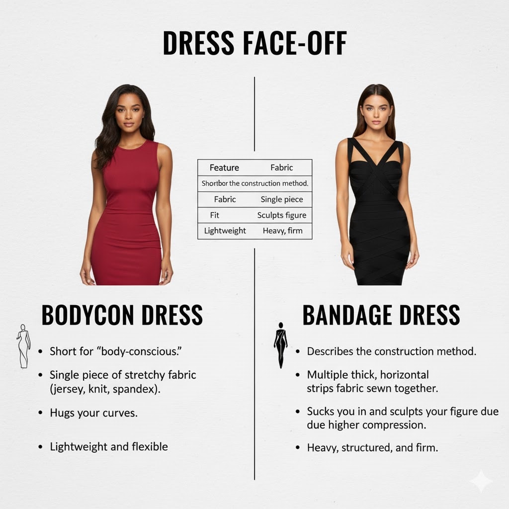 Bodycon vs. Bandage Dress