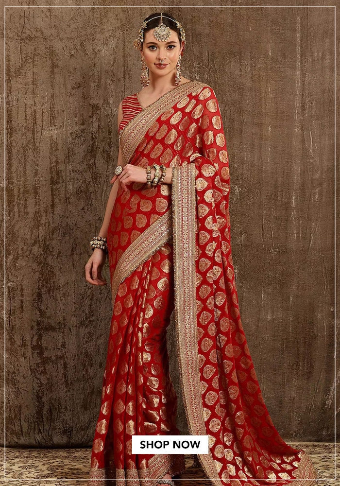 Red Bridal Saree
