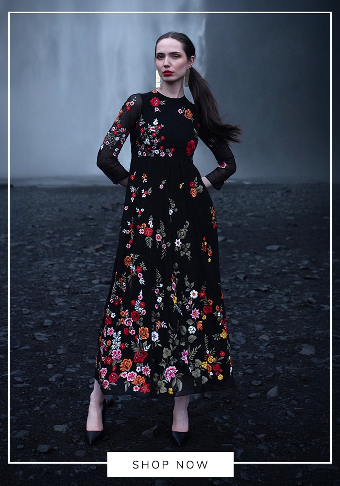 maxi dress in winter