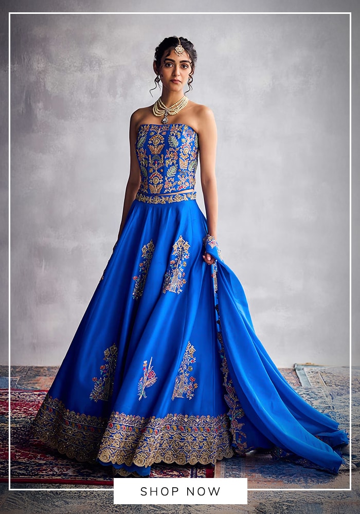 Cobalt blue lehenga
