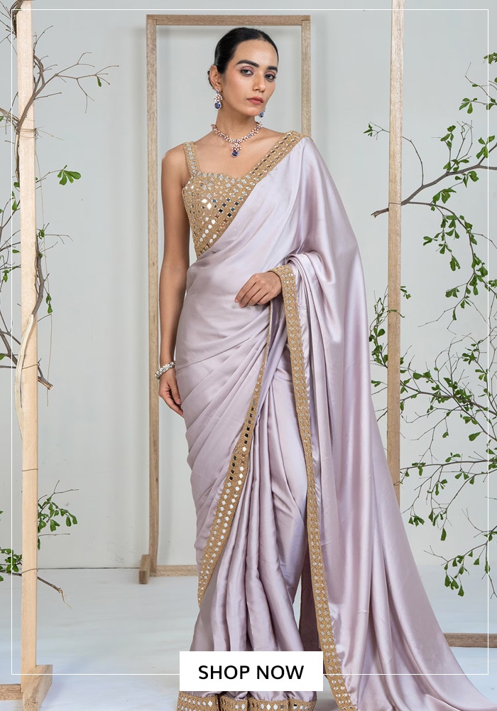 Luxury on a Budget: Designer Satin Sarees Under 50K 7 Luxury on a Budget: Designer Satin Sarees Under 50K