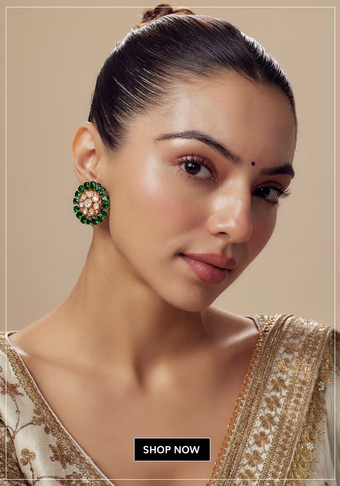 This Wedding Season, Swap Danglers for Stunning Studs Under 5K! 8 Kundan polki studs