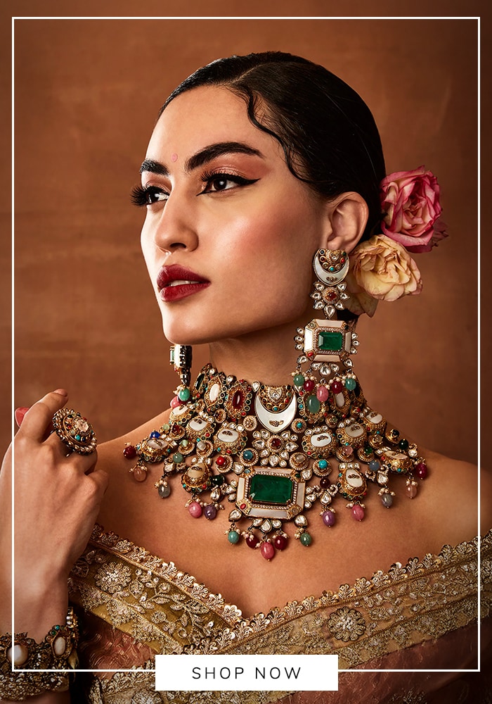 Multi colored choker necklace