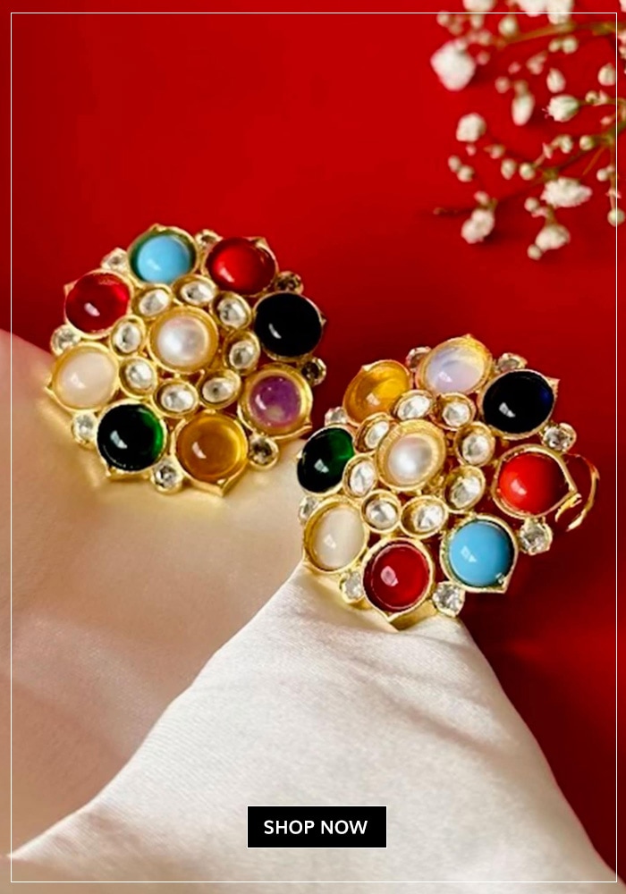 This Wedding Season, Swap Danglers for Stunning Studs Under 5K! 10 Nau ratan studs