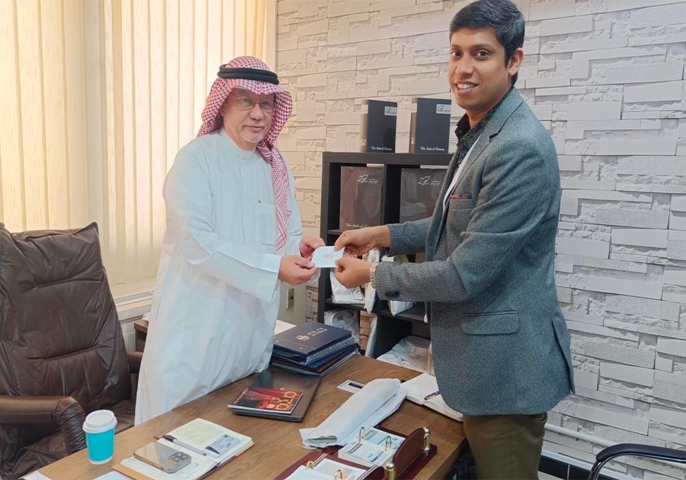 Chief Business officer of Aza with Dr. Ahmed Khalil, owner of Sacura Fashion