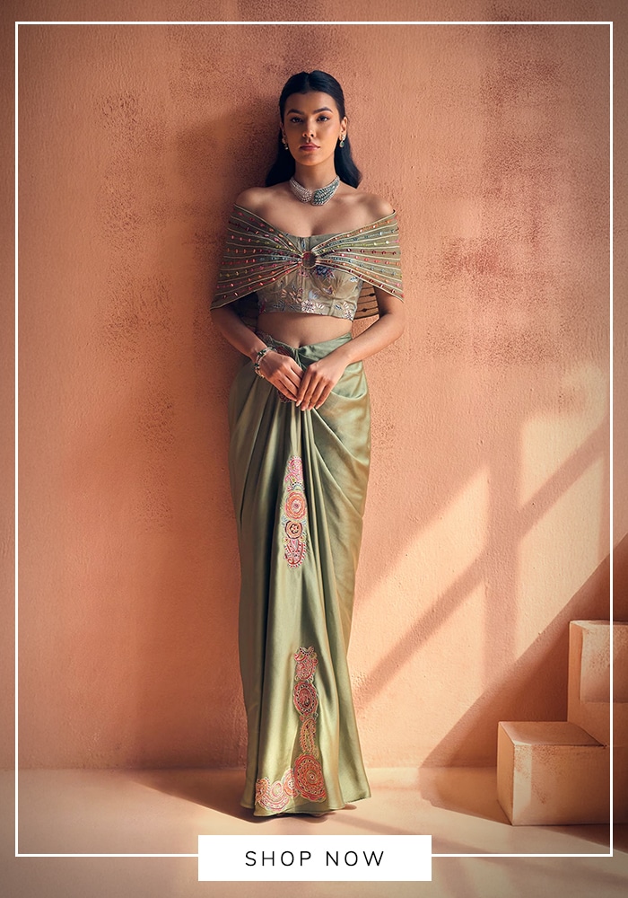 Seaside Splendor: How The Breakers, Palm Beach Sets the Stage for Dreamy Indian Weddings 12 Cape and skirt set