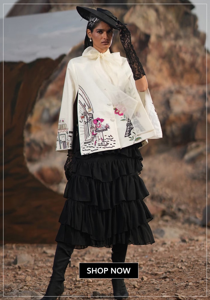 White cashmere wool cape