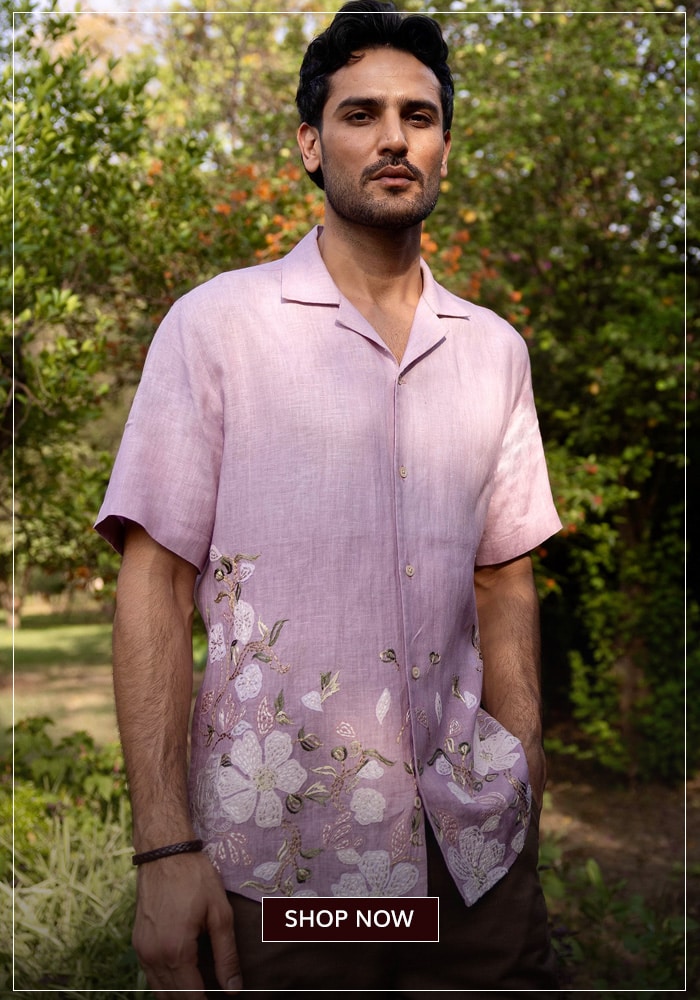 Linen embroidered shirt