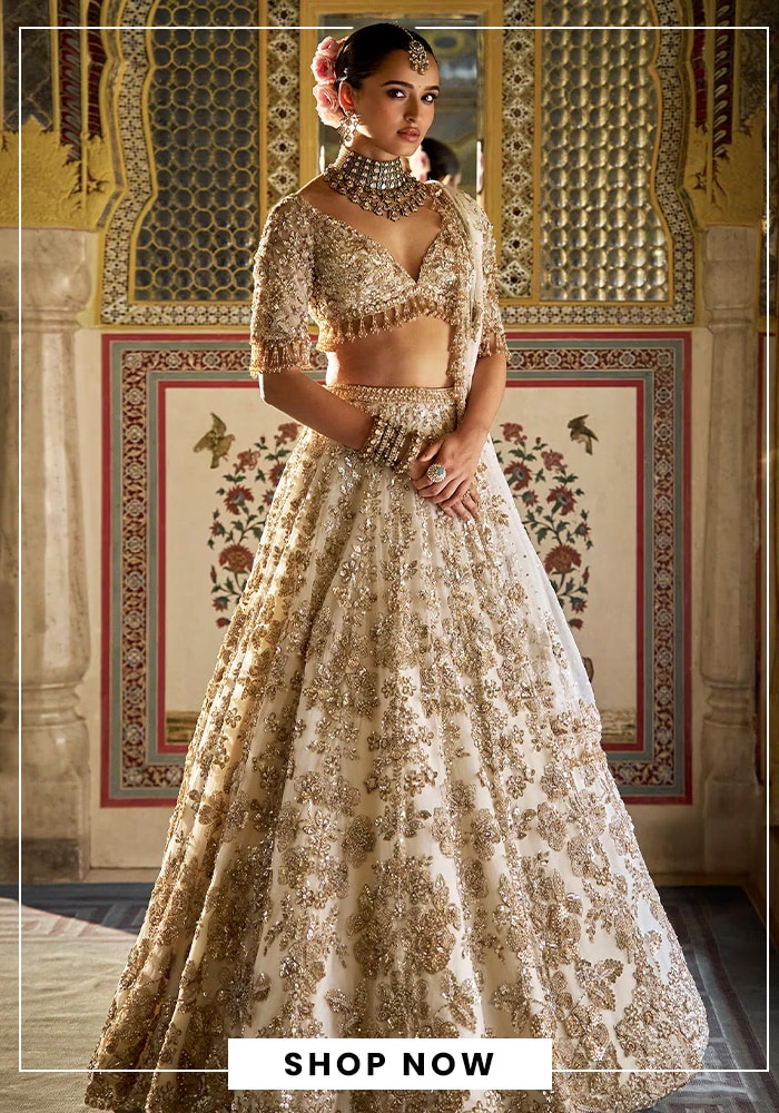 ivory lehenga from Seema Gujral