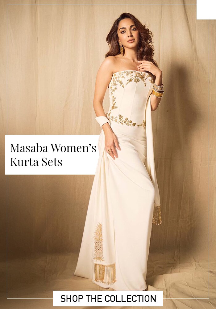 Kiara Advani in white Masaba kurta set