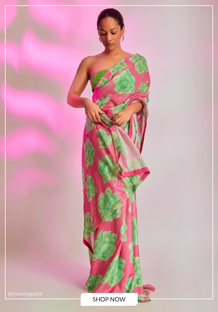 Masaba in printed chiffon saree