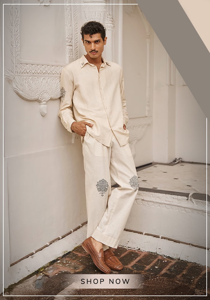 Men’s Day: How Modern Menswear Defines the New Age Gentleman 12 Mode wearing a white embroidered shirt and pant set