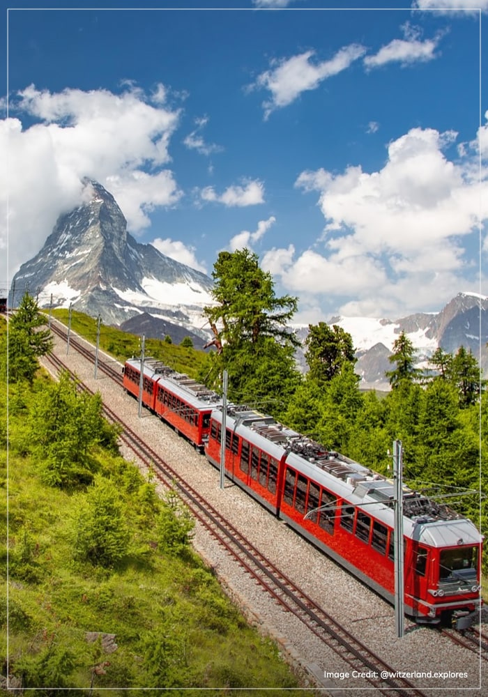 Train ride in Switzerland