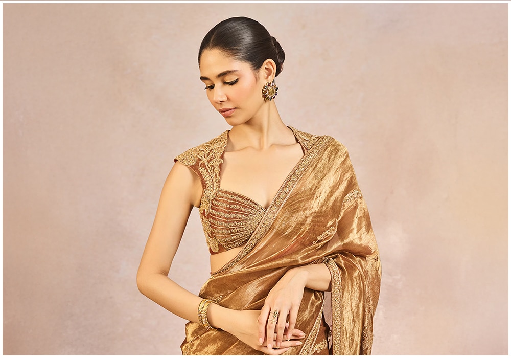 Styling Your Tissue Saree Blouse 